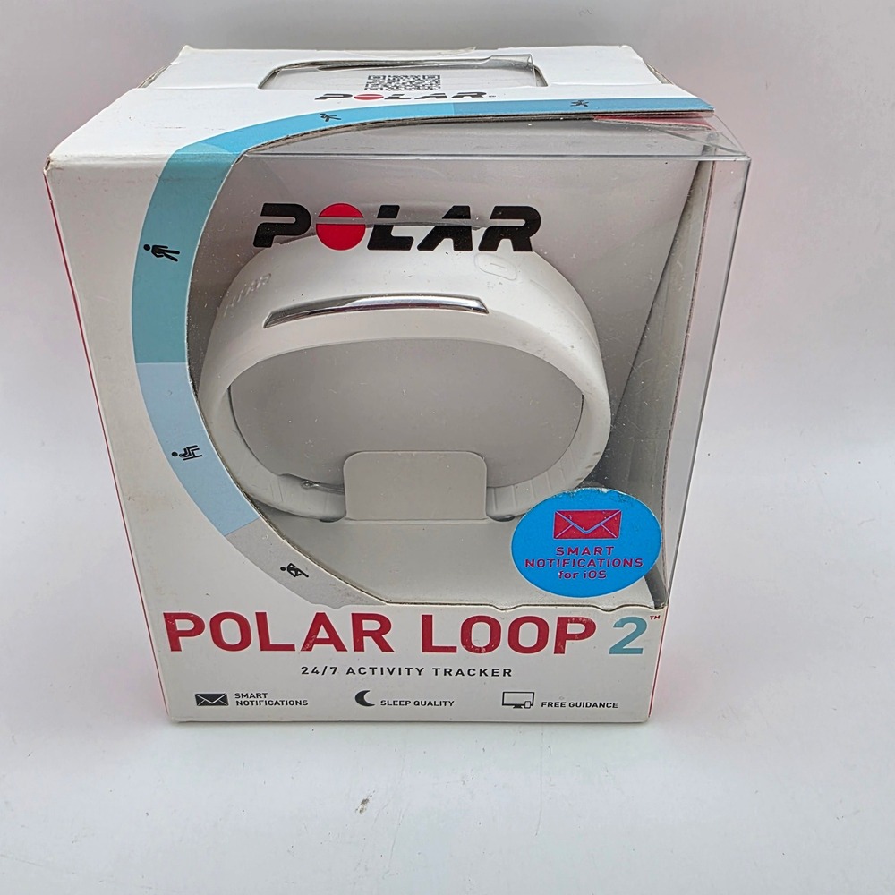 Polar Loop 2 24/7 Activity Tracker White Smart Notifications Waterproof